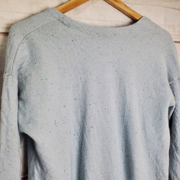 Ann Taylor Cardigan Womens Size Small Wool Blend Blue Button Long Preppy Neutral - Picture 8 of 11